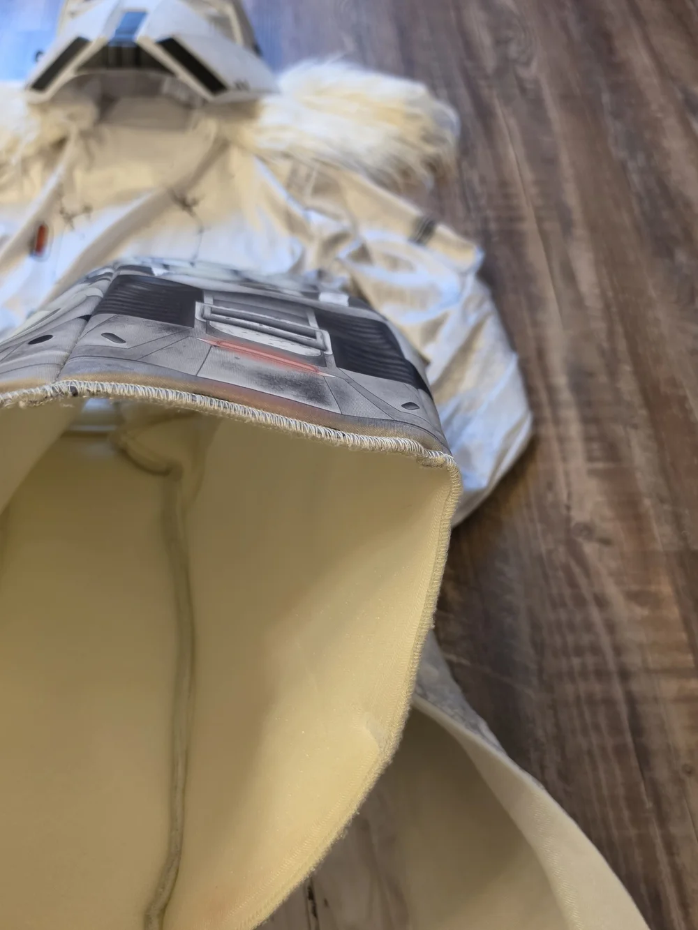 White Snow Trooper Costume Dress with Fur Collar